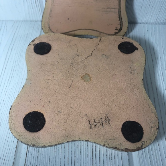 Vintage Trinket Jewelry Box Syroco Floral Square - Picture 7 of 8